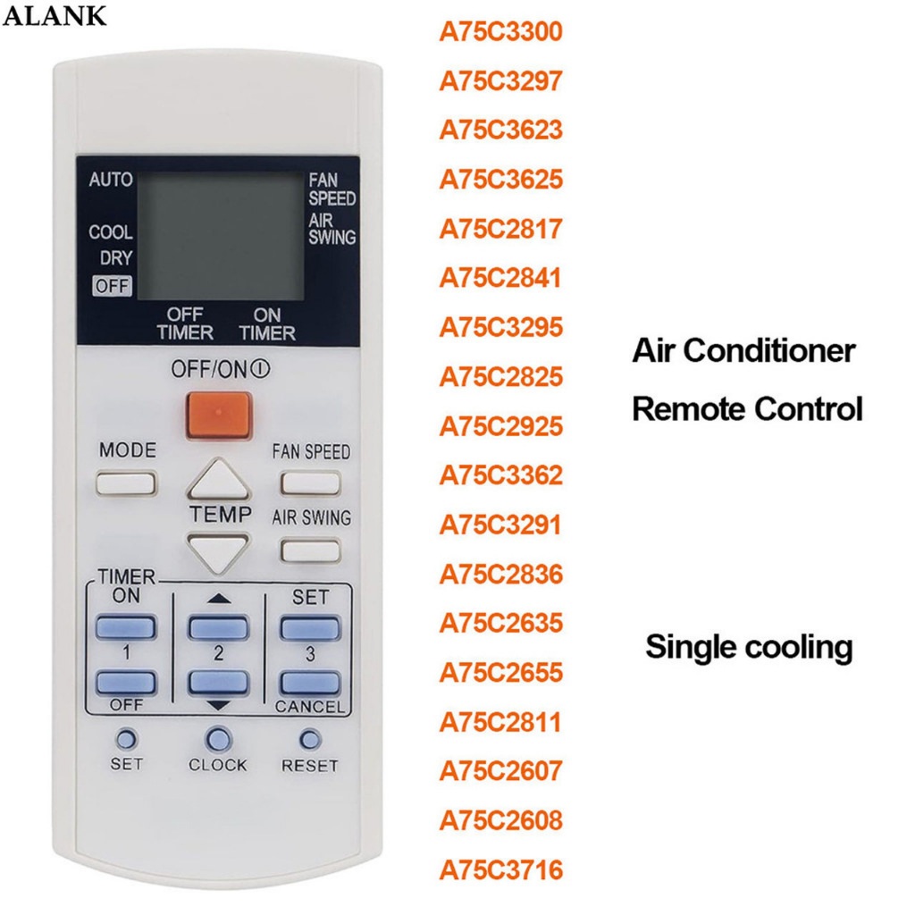 ALANK รีโมทคอนโทรลรีโมทคอนโทรล PANASONIC A75C3625 A75C2817 A75C3300 A75C3716 A75C3297