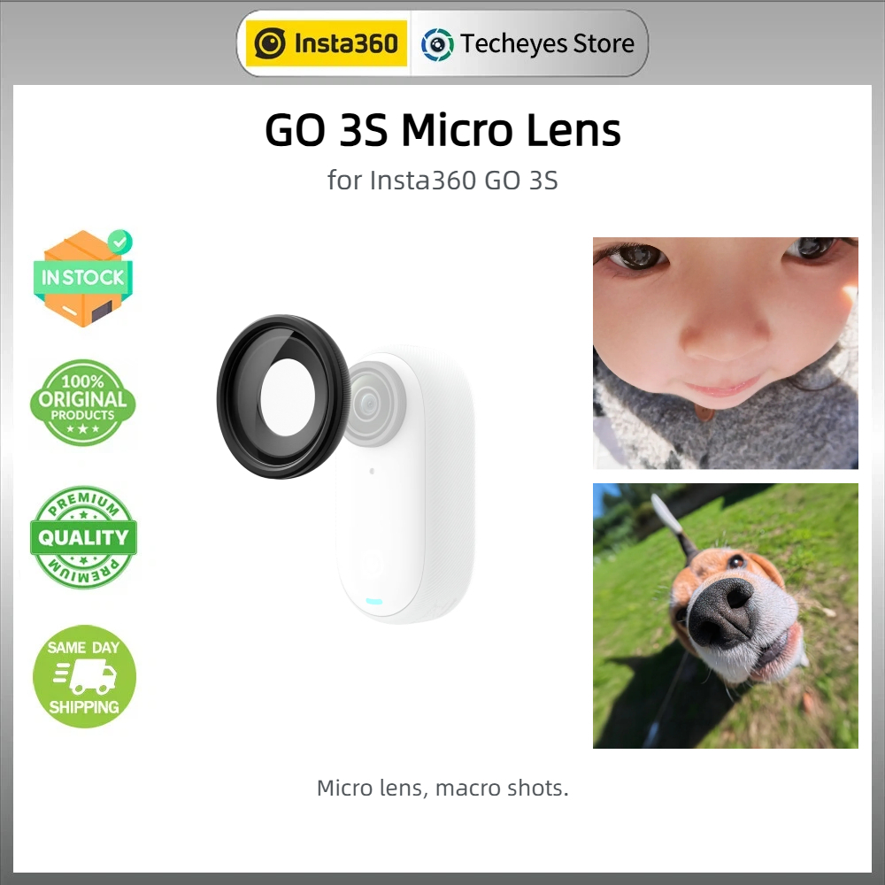 Insta360 GO 3S Macro Micro Lens Ultra Close-Up Detail 7 ซม.โฟกัส HD Mini อุปกรณ์เสริมเลนส์กล้อง