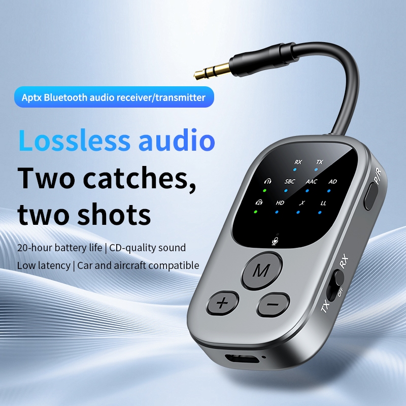 TA-Bluetooth 6.0 2 In 1 ตัวรับสัญญาณเครื่องส่งสัญญาณอะแดปเตอร์ USB 3.5 มม.รถAUXเครื่องบินเสียงDongle