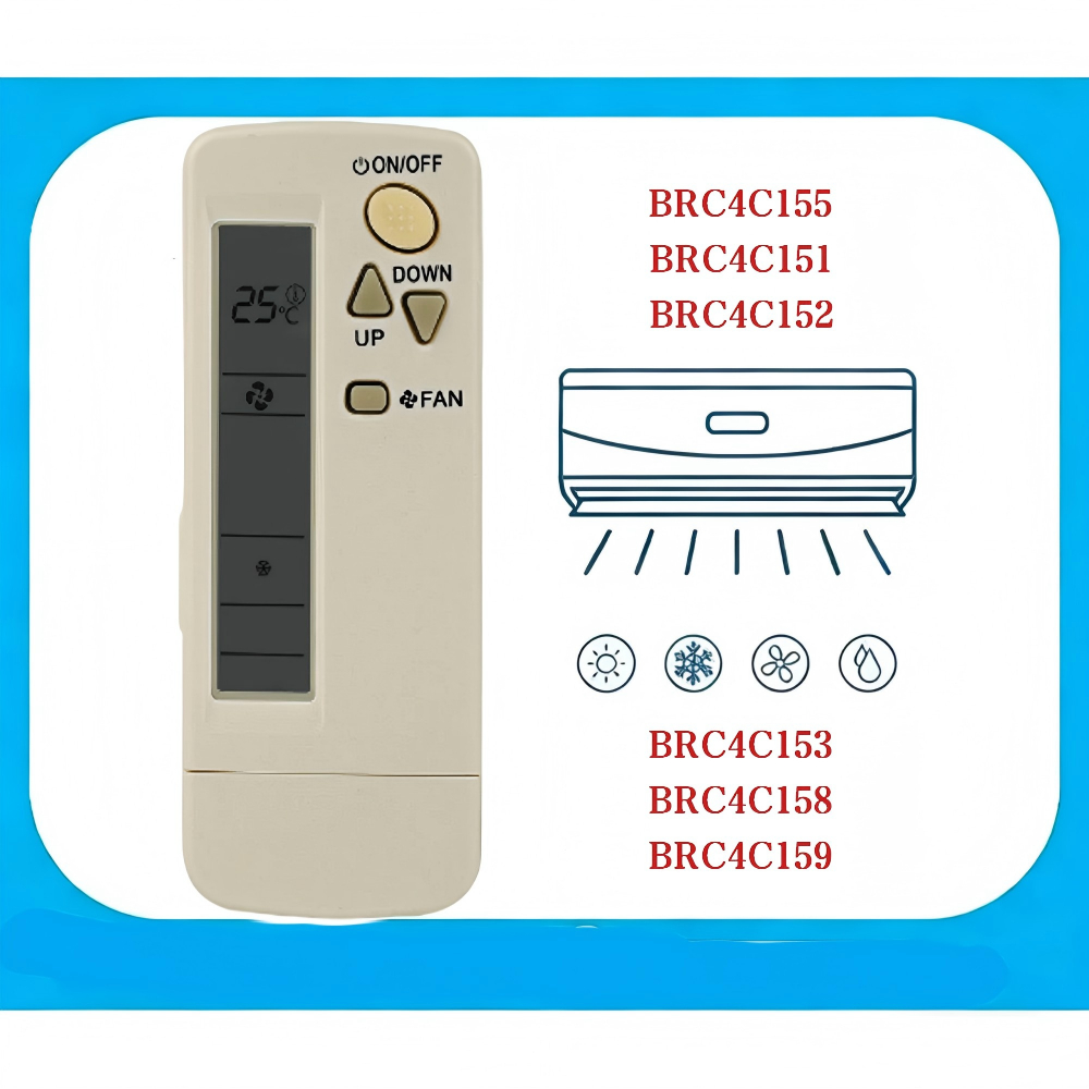 รีโมทคอนโทรลใหม่สําหรับเครื่องปรับอากาศ Daikin BRC4C155 BRC4C151 BRC4C152 BRC4C153 BRC4C158 BRC4C159