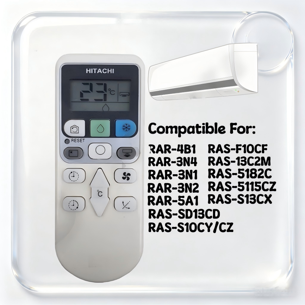 HITACHI Air Cond Remote เครื่องปรับอากาศเปลี่ยนรีโมทคอนโทรล AR-3NA Alat Kawalan Jauh Hitachi Univers