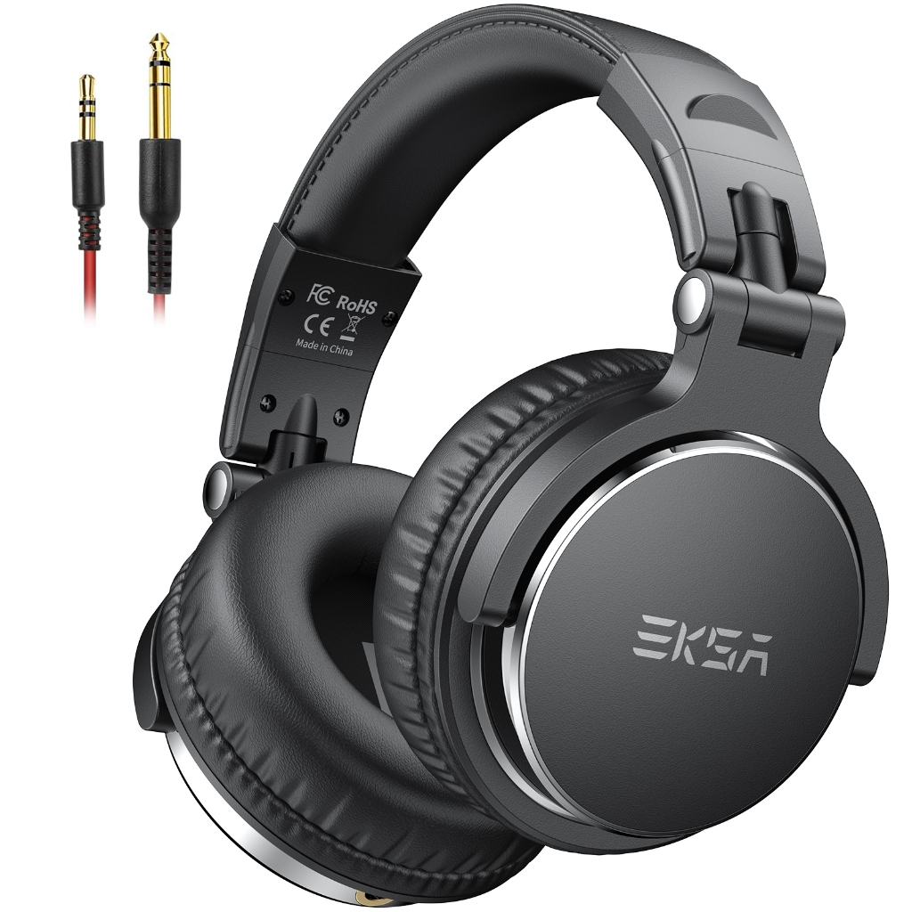 EKSA P100 หูฟังแบบมีสาย Studio DJ Over Ear ชุดหูฟังเสียงสเตอริโอความละเอียดสูงพร้อมไมโครโฟน