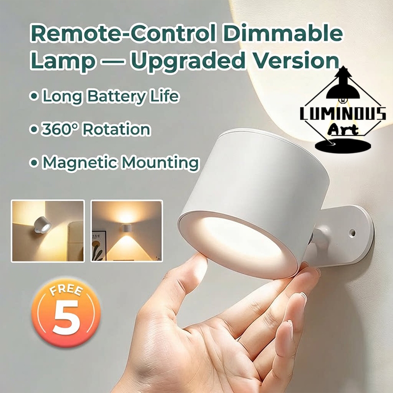 จัดส่งรวดเร็วLA COD โคมไฟติดผนัง LED สองหัวพร้อมรีโมทคอนโทรลสัมผัสหมุนได้ 360 องศาไร้สายชาร์จ USB ไฟกลางคืนแบบพกพาสําหรับโคมไฟ