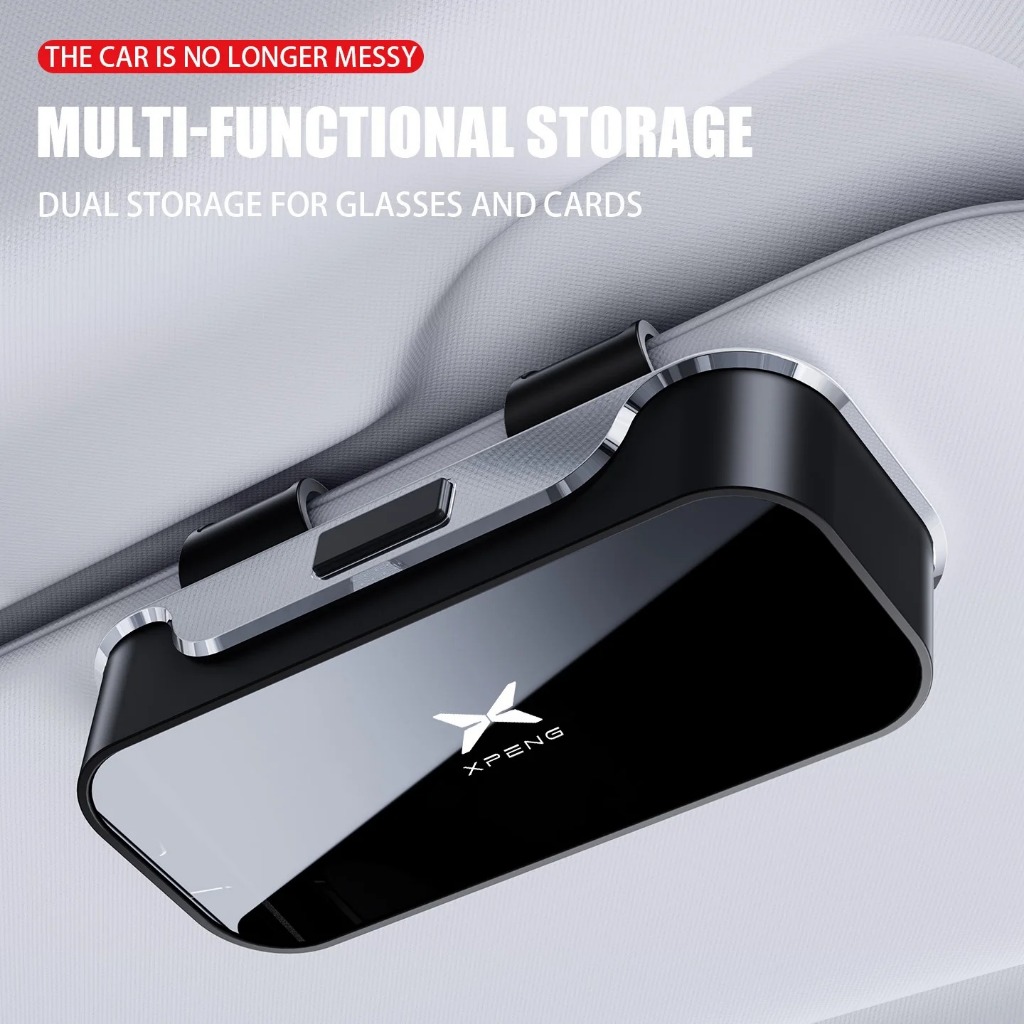 สําหรับ Xpeng G6 / X9 / P7 / G9 MONA M03 G3 P5 2024 2025 อุปกรณ์ตกแต่งภายในรถยนต์รถ Visor แว่นตากันแดดแว่นตาผู้ถือคลิปกล่อง