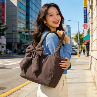 BAGSMART กระเป๋าถือผู้หญิง Tote Bag ผู้หญิง ใบใหญ่ มีซิป น้ำหนักเบา ทนน้ำ มีหลายช่อง สำหรับเดินทาง