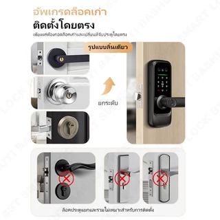 TUYA ใบหน้า 3D ล็อคประตูอัจฉริยะพร้อมออดล็อคปุ่มรหัสผ่านดิจิตอลพร้อมปลดล็อคระยะไกล Wi-Fi สําหรับประตูหลัก/ห้องนอน