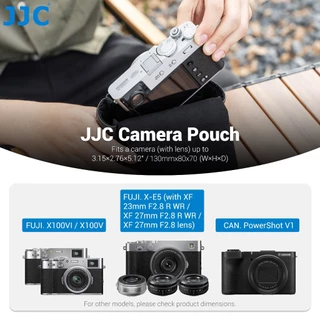 JJC Camera Case Leather Bag กระเป๋ากล้อง กระเป๋าหนังเทียม Fujifilm X-E5 & XF 23mm X-E4 & XF 27mm X100VI X100V X100F X100T X100S X100 Canon PowerShot V1 G7X Mark III