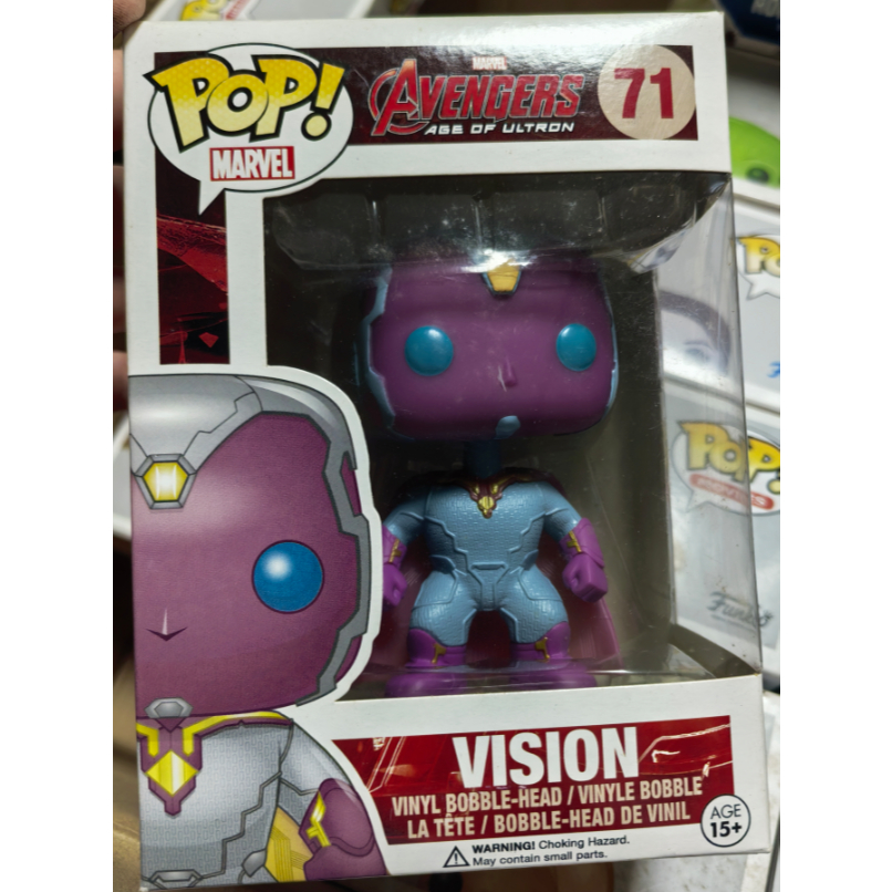 Funko pop Marvel Series AVENGERS AGE OF ELTRON-VISION 71 ตุ๊กตาเล่นอินเทรนด์