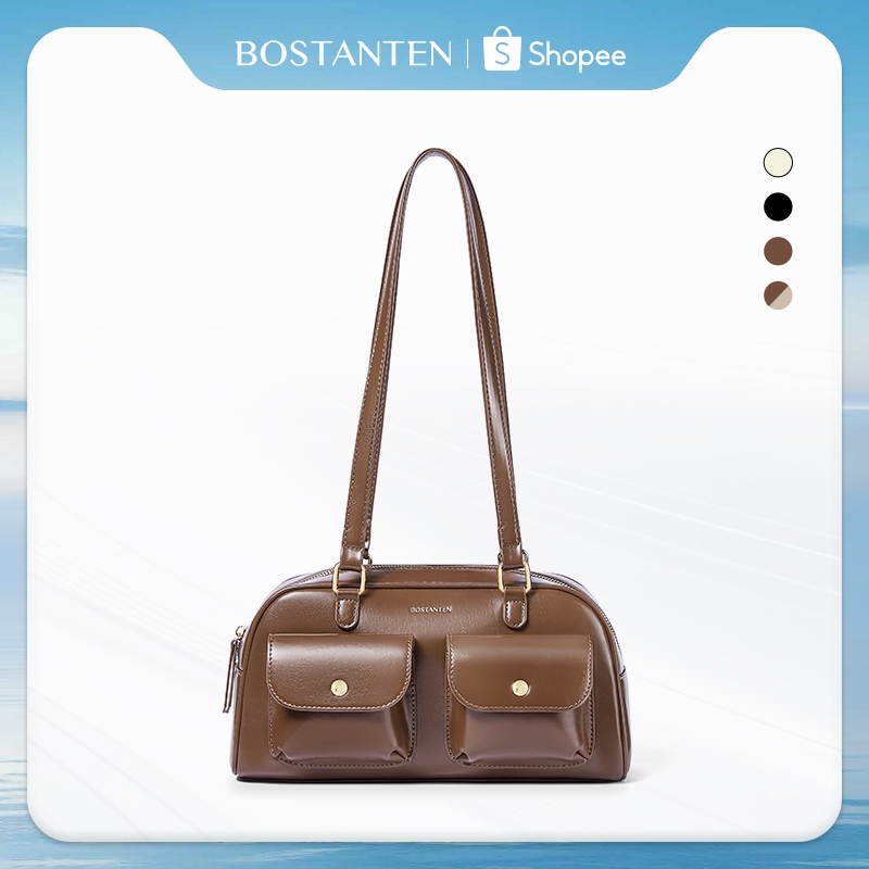 BOSTANTEN Cheeky Bag กระเป๋าสะพายข้าง กระเป๋ากระเป๋าผู้หญิง สไตล์แฟชั่นสาว กระเป๋าสะพายไหล่ผู้หญิงความจุขนาดใหญ่