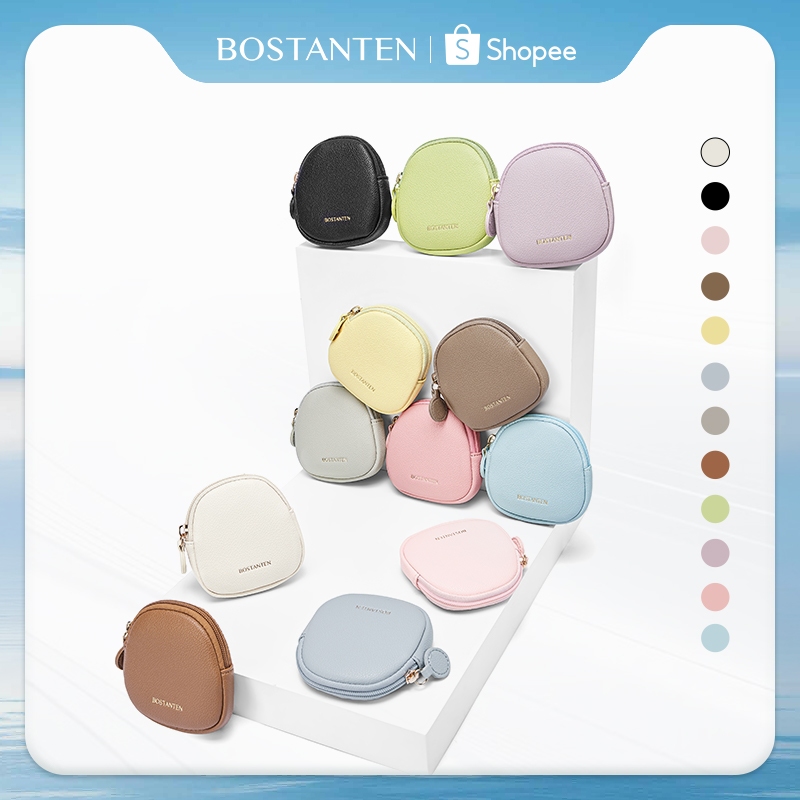 BOSTANTEN กระเป๋าสตางค์ผู้หญิง กระเป๋าใส่เหรียญที่สวยงามและกะทัดรัด