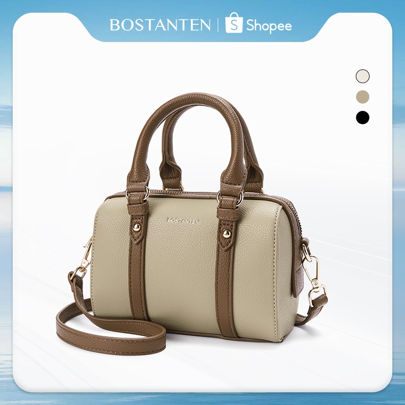 BOSTANTEN Boston Bag กระเป๋าบอสตันคุณภาพสูง กระเป๋าสะพายแฟชั่นผู้หญิง