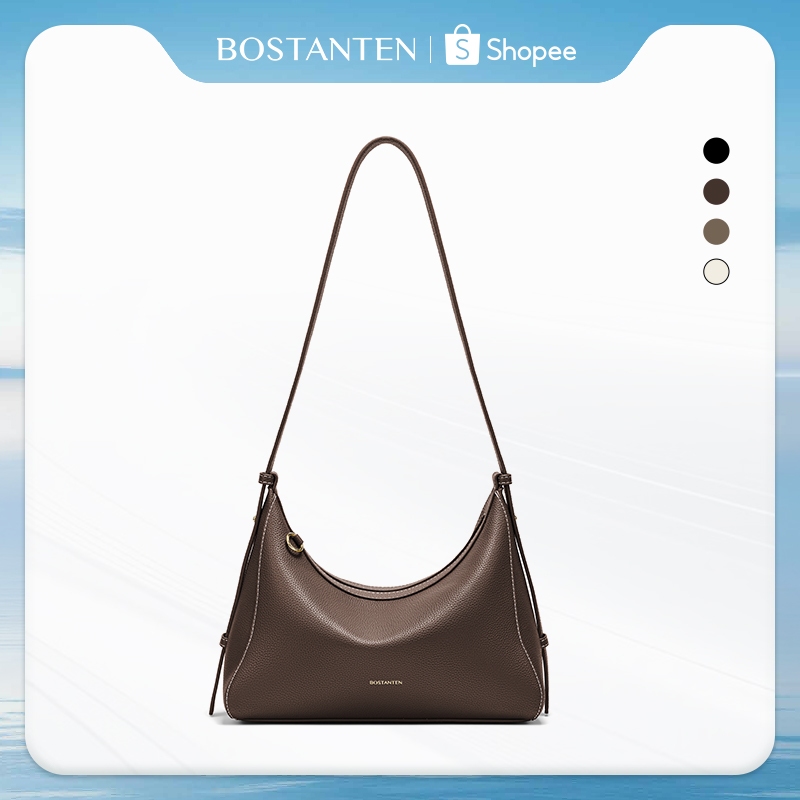 BOSTANTEN Lucky Trunk Bag กระเป๋าสะพายไหล่ สะพายข้างแฟชั่นสำหรับผู้หญิง รูปทรงเสี้ยวพระจันทร์ย้อนยุค คลาสสิกและใช้งานได้หลากหลาย
