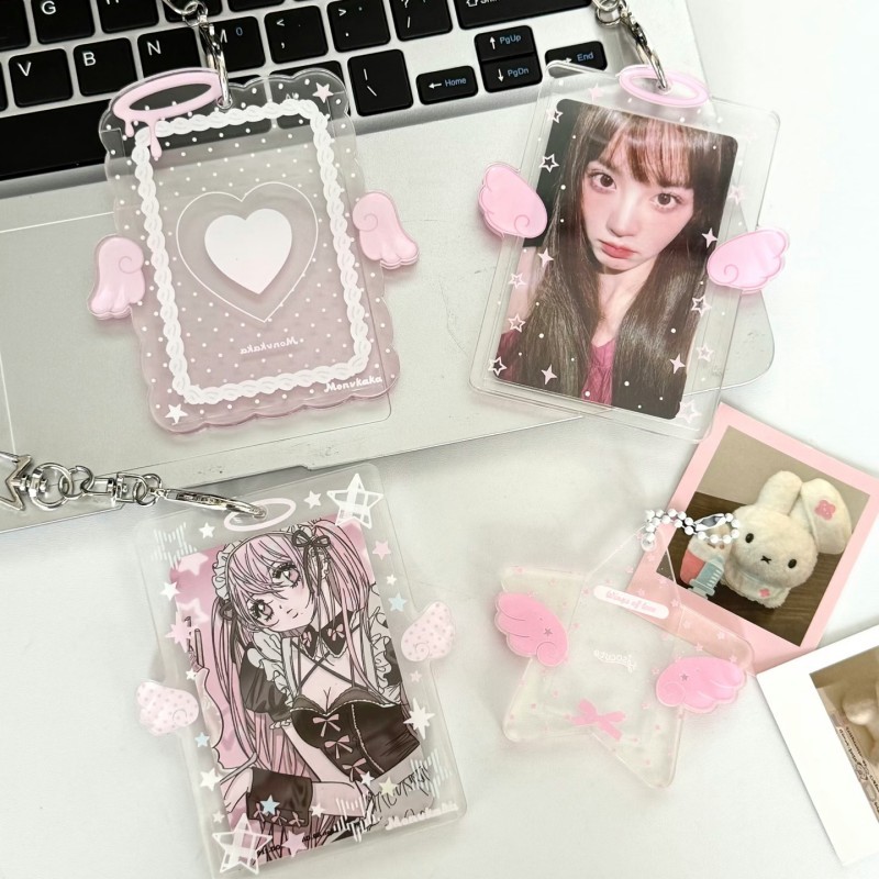 Angel Wing PhotoCard Holder เฟรมการ์ด ติดปีกนางฟ้า สไตล์เกาหลี ใส่การ์ดได้ 2 แผ่น