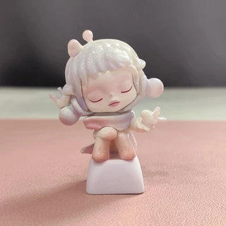 คีย์แคป Artisan Skullpanda 3D น่ารัก คัสตอมคีย์บอร์ดกลไก อุปกรณ์เล่นเกม PC ของขวัญสุดคาวาอี้