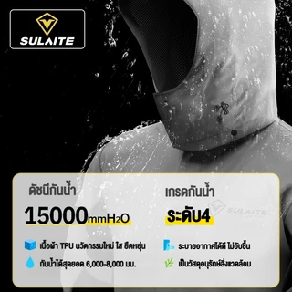 ชุดกันฝนสองชิ้นสำหรับรถมอเตอร์ไซค์และจักรยานไฟฟ้า ทนทานต่อฝนตกหนัก มีระบบระบายอากาศและสะท้อนแสงเพื่อความปลอดภัย