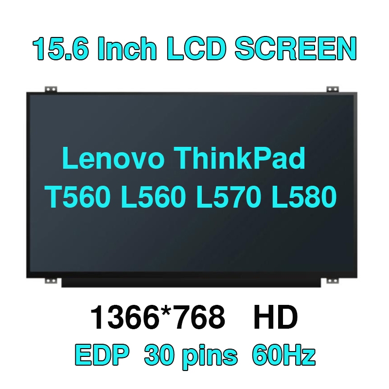 เปลี่ยน Lenovo ThinkPad T560 L560 L570 L580 หน้าจอ LCD โน๊ตบุ๊ค