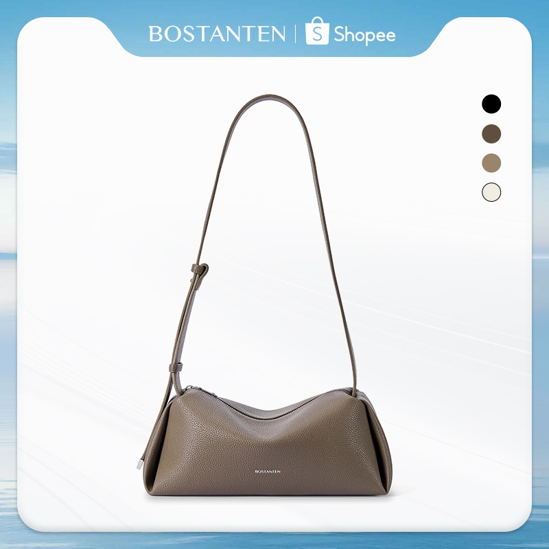 BOSTANTEN Lura Bag กระเป๋าสะพายไหล่สำหรับผู้หญิง ดีไซน์เรียบหรู สายสะพายปรับได้ กระเป๋าครอสบอดี้