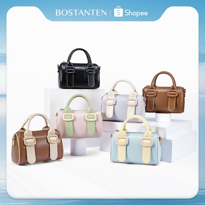 BOSTANTEN Icecream Bag กระเป๋าถือสตรี กระเป๋าทรงสี่เหลี่ยมเล็กสไตล์ย้อนยุคสุดน่ารักและทันสมัย