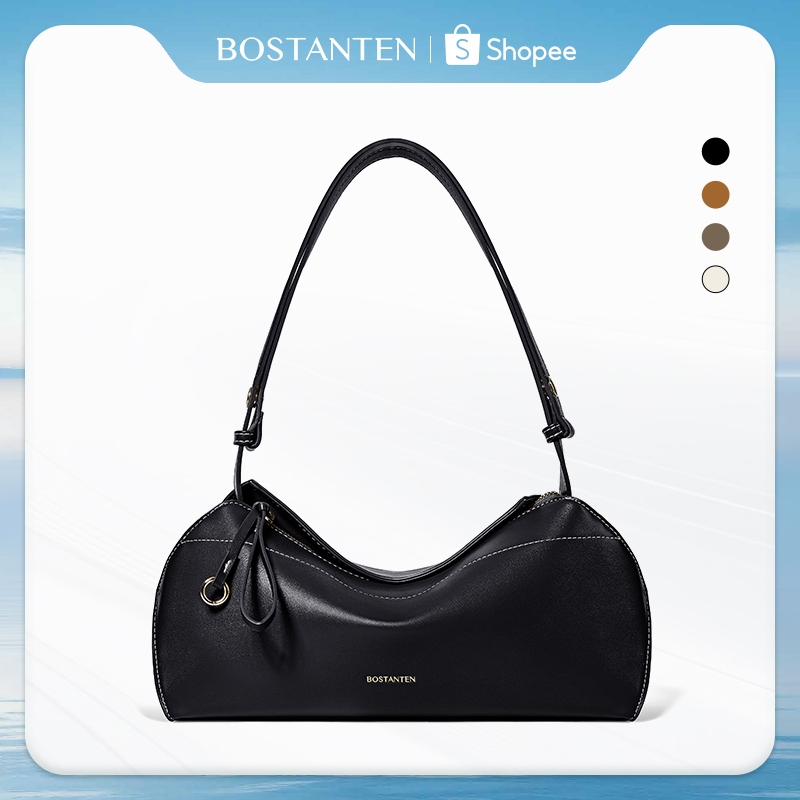 BOSTANTEN Puzzle Bag กระเป๋าสะพายไหล่ผู้หญิง ใต้วงแขน ดีไซน์โค้งมนทันสมัย ใช้งานอเนกประสงค์ เหมาะสำหรับทุกวัน