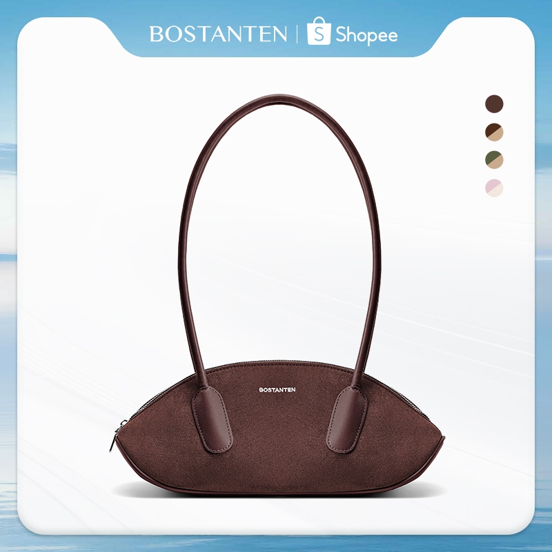 BOSTANTEN Paseo Bag กระเป๋าสะพายไหล่ผู้หญิงทันสมัย ​​สไตล์เกาหลี ทรงเพรียวบาง สีสันอ่อนโยน ใช้ได้หลากหลายโอกาส