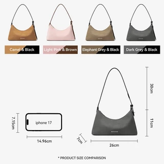 BOSTANTEN Klein Bag กระเป๋าหนังกลับ สะพายข้าง ถือได้ ดีไซน์หรู นุ่มพรีเมียม ของขวัญสำหรับผู้หญิง