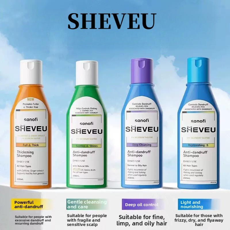 SHEVEU Selenium Sulfide แชมพูขจัดรังแค 200ml | การดูแลหนังศีรษะต่อต้านอิตช์ควบคุมความมัน