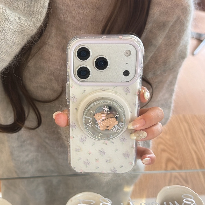 สําหรับ iphone Case 17 Pro Max 16 Pro Max 15 Pro Max เคสโทรศัพท์ลายดอกไม้สีม่วงและสีขาว