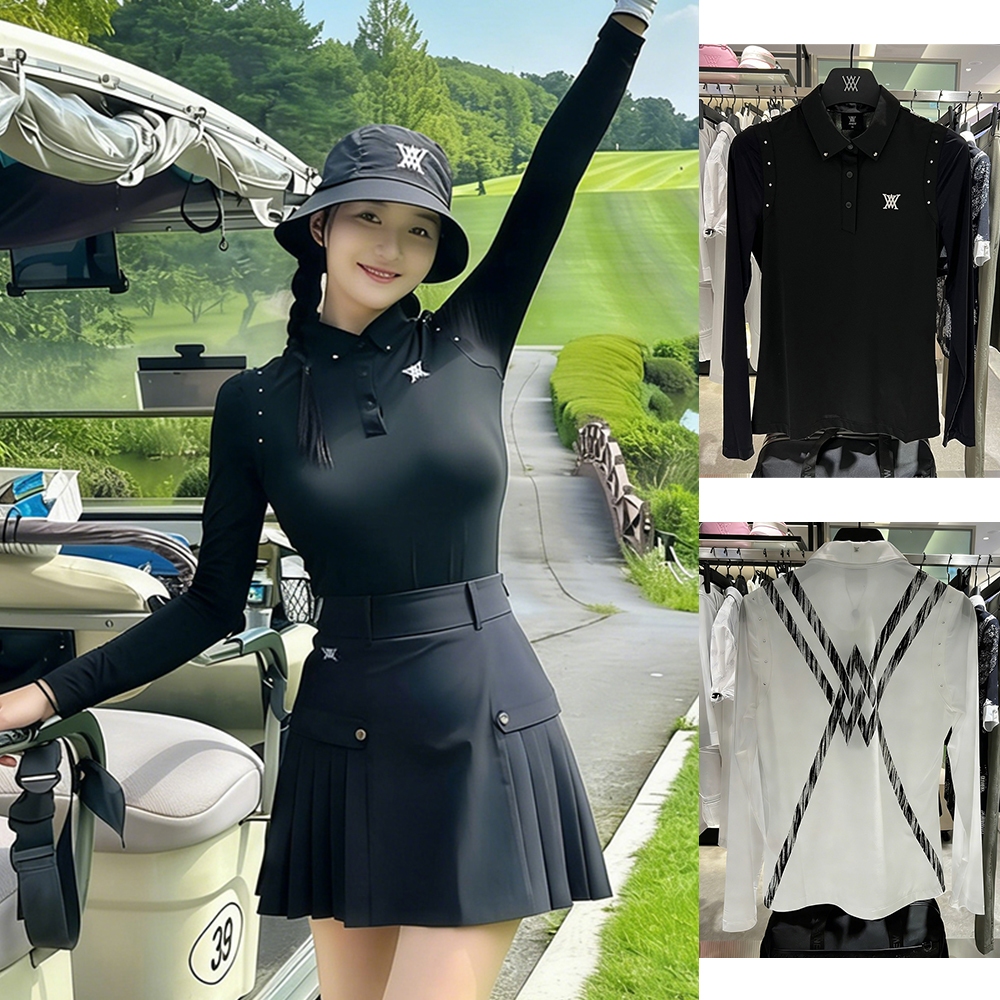 เสื้อกอล์ฟแขนยาวสำหรับสุภาพสตรี ฤดูร้อนใหม่ แห้งเร็ว ระบายอากาศ ยืดหยุ่น ใส่สบาย เหมาะสำหรับการเล่นกอล์ฟและการใช้งานทุกวัน