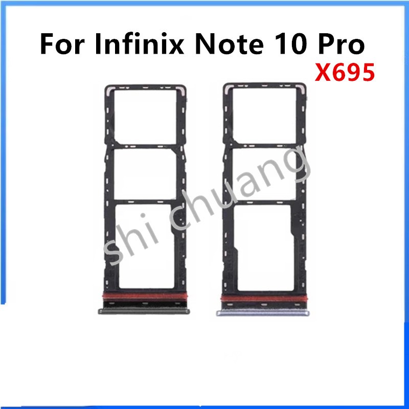สําหรับ Infinix Note 10 Pro X695 ซิมการ์ดถาดผู้ถือช่องเสียบการ์ด Reader SD Slot อะแดปเตอร์อะไหล่