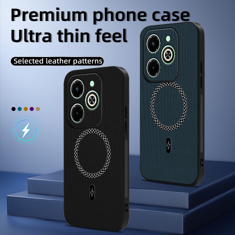 สําหรับ Infinix Smart 8 HD Plus Pro X6525 X6525D X6525B X6526 X6525 เคสโทรศัพท์หนังไร้สายชาร์จรถแม่เ