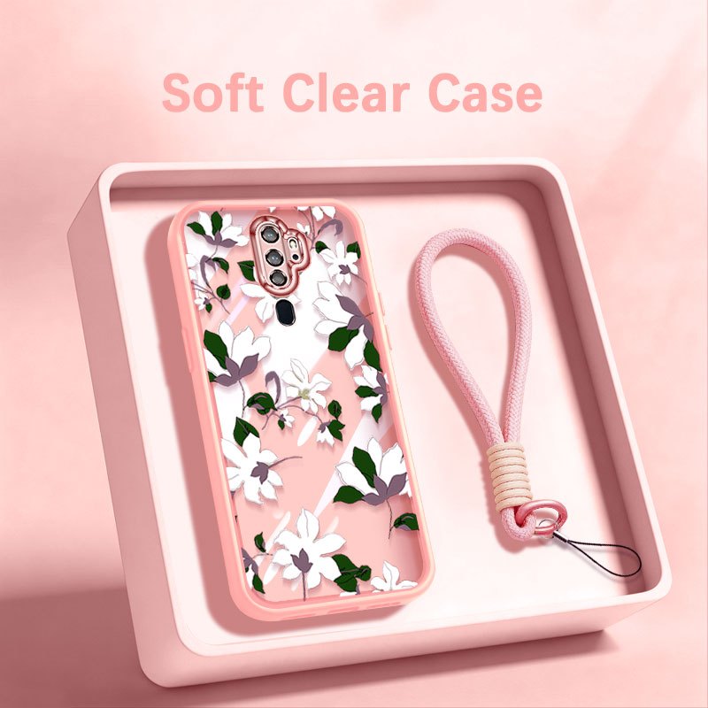 VRQRสําหรับOppo A9 2020 A5 2020 A11X A52 A92 A8 A31 2020 เต็มหน้าจอพืชเถากันกระแทกเคสโทรศัพท์เชือกหน