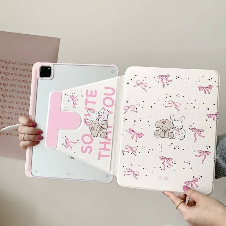 สําหรับ Lenovo Xiaoxin Pad Pro 2025 Idea Tab Pro 12.7 "อะคริลิค 360°Stand Back Cover Cute Flip Case 