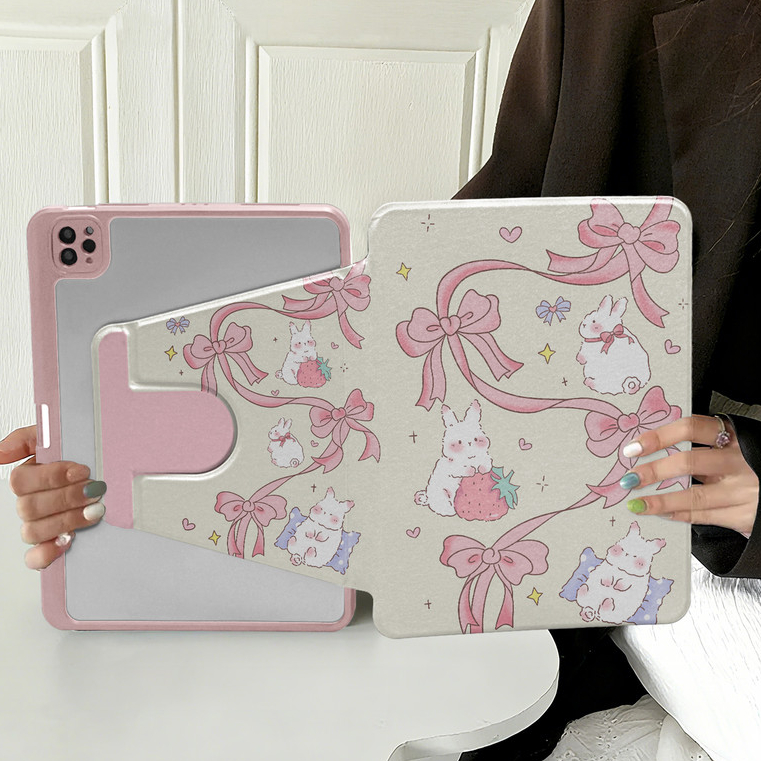 สําหรับ Lenovo Xiaoxin Pad Pro 2025 Idea Tab Pro 12.7 "อะคริลิค 360°Stand Back Cover Cute Flip Case 