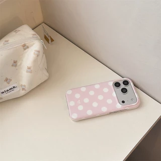สําหรับ iphone Case 17 Pro Max 16 Pro Max 15 Pro Max เคสโทรศัพท์จุดคลื่นสีน้ําตาลขาว
