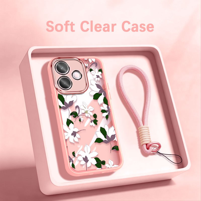 VRQR สําหรับ Oppo A5i A5 Pro 5G 4G A5X A5i A5 4G 5G เต็มหน้าจอ Vine พืชกันกระแทกเคสโทรศัพท์เชือกหนา