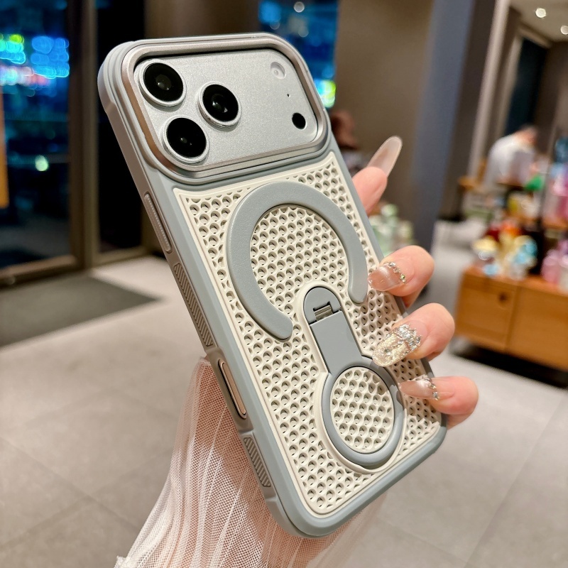 ตาข่ายฟุตบอลสร้างสรรค์กระจายความร้อนวงเล็บหมุนได้เคสโทรศัพท์แม่เหล็กเหมาะสําหรับ ไอโฟน 11 12 13 14 15 16 17 มือโปร สูงสุด รวมทุกอย่างฝาครอบซิลิโ