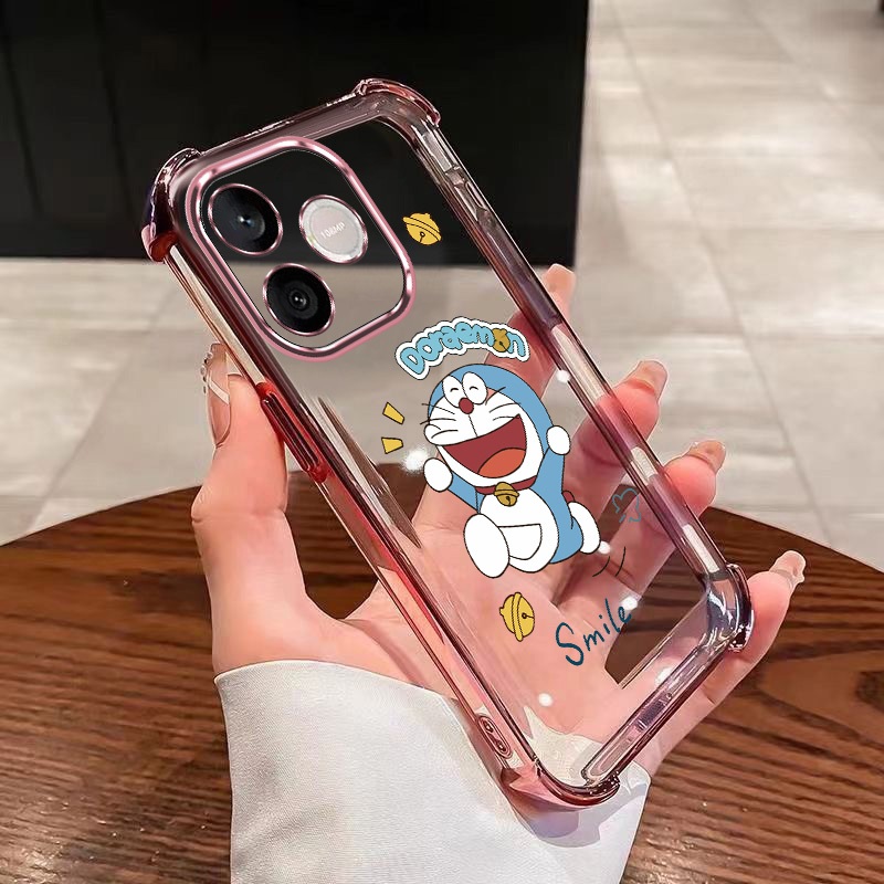 OPPO A6s 5G A6c A6t Pro oppo A6x A6 Pro 5G Smile Doraemon เคสโทรศัพท์เคสซิลิโคนคริสตัลใส A6s 5G Air Cushion Cover