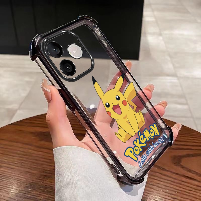 OPPO A6C A6s 5G A6t Pro A6x A6 Pro 5G Pokemon น่ารักฝาครอบ Air กระเป๋าป้องกันกรณีชุบมุมปลอก