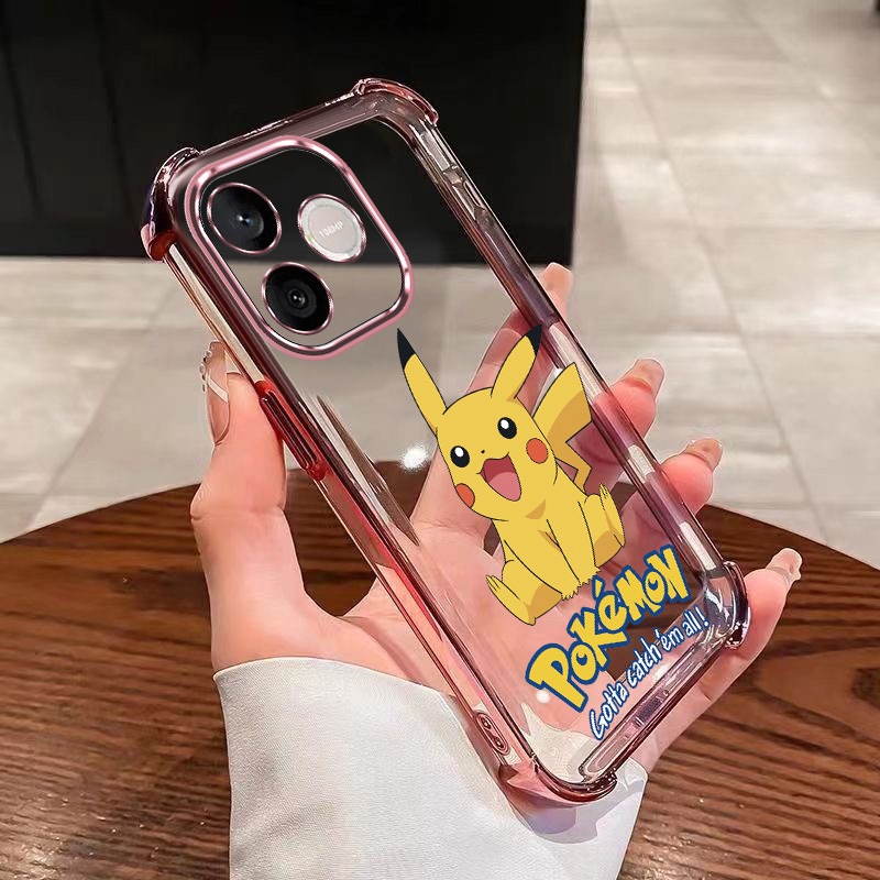 OPPO A6s 5G A6c A6t Pro OPPO A6x A6 Pro 5G Pokemon น่ารัก A6s 5G Air กระเป๋าป้องกันกรณีชุบมุมปลอก