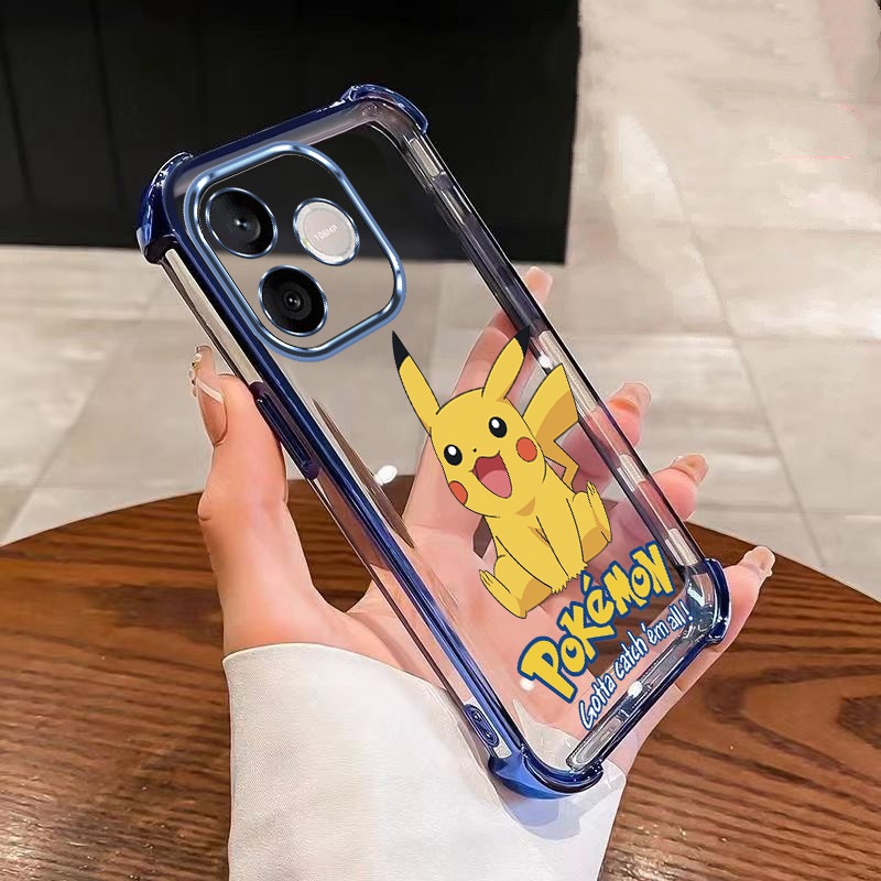 OPPO A6s 5G A6C A6t Pro Oppo A6x 5G Pokemon น่ารัก Air Bag Protection Case ชุบมุมปลอก