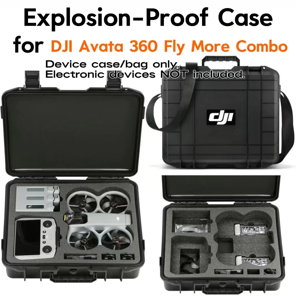 กล่องกันระเบิด สำหรับ DJI Avata 360 Fly More Combo กันสั่นสะเทือน กันหล่น พกพาสะดวก ความจุขนาดใหญ่