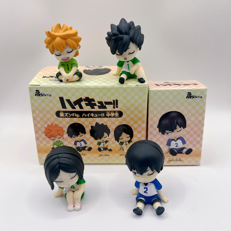 4 ชิ้น/เซ็ต 5 ซม. อะนิเมะ ไฮคิว!! รุ่น Q Gashapon ไหล่ Rest Sleep Hinata Shoyo Kuroo Tetsurou Shimiz