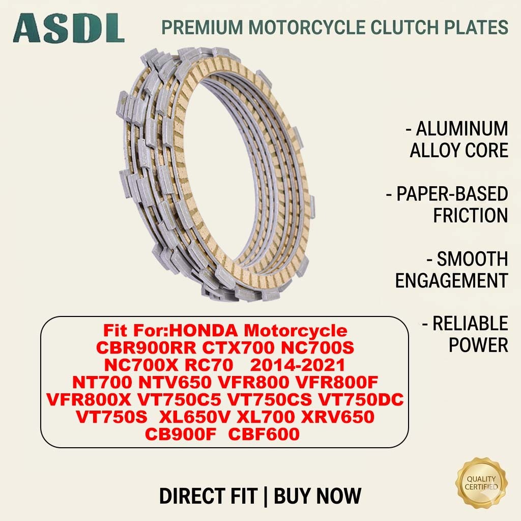 ASDL สําหรับ HONDA CB900 CBF600 CBR900 NC750 XL650 XL700 คลัทช์ซับชุดแรงเสียดทานแผ่นดิสก์อุปกรณ์เสริ