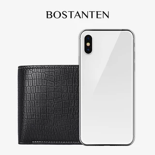 BOSTANTEN กระเป๋าตังค์ผู้ชาย หนัง PU ใบสั้น แฟชั่น