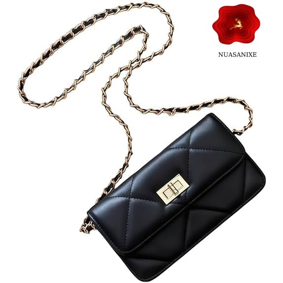 กระเป๋าสะพายข้างสุภาพสตรีแบบ Rhombus Chanel พร้อมสายโซ่
