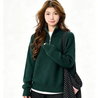 Kulimula Frankie sweater สเวตเตอร์ซิปไหมพรม เสื้อสเวตเตอร์ผู้หญิง ซิป เสื้อกันหนาว ผ้าถักอย่างดีใส่สบาย