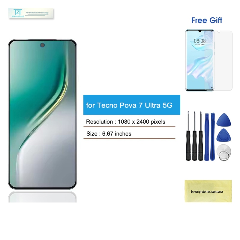<พร้อมกรอบ> Amoled จอ lcd for Tecno Pova 7 Ultra 5G หน้าจอ แท้ OLED/Amoled