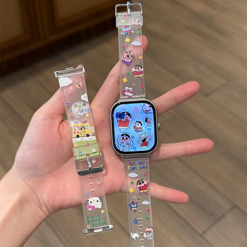 Fresh Clear Cartoon Strap for สาย Redmi Watch 6 Strap Silicone Redmi Watch 4 สาย Redmi Watch 5 Redmi 5 Active Redmi 5 lite Soft Mi Band 9 Pro / Mi Band 8 Pro Band Redmi 3 lite สาย Redmi 3 Active Strap