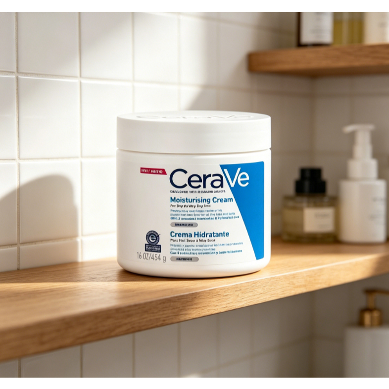 CeraVe Moisturizing Cream 454g ครีมบํารุงผิวหน้าและผิวกายเข้มข้นพร้อมเซราไมด์สําหรับผิวแห้ง