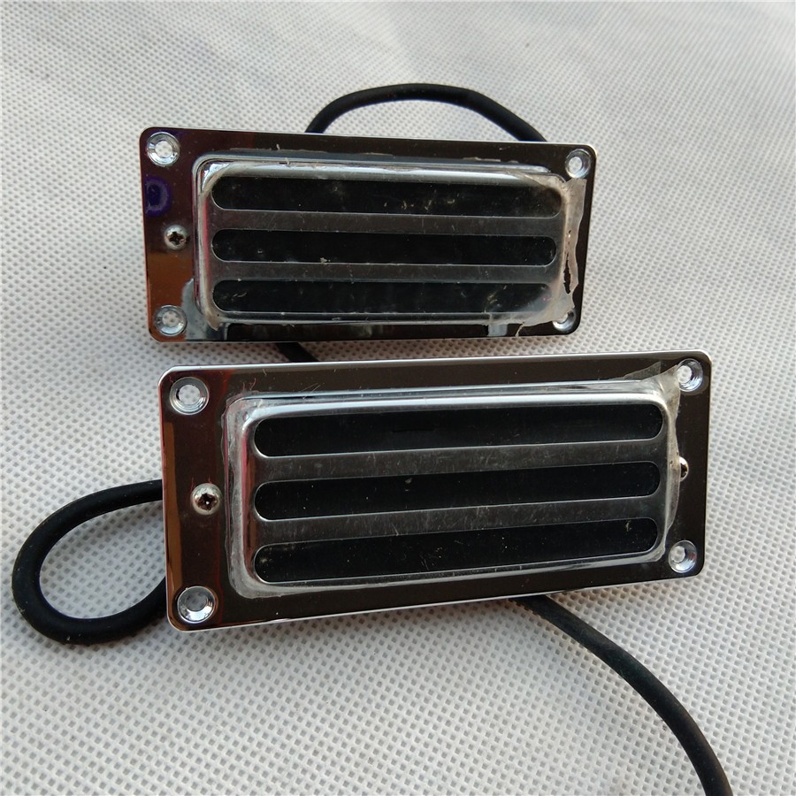 2PCS Chrome กรอบโลหะติดตามรูปกีตาร์ไฟฟ้ารถกระบะ,คอรถกระบะและสะพานรถกระบะ Made IN Korea LP/ST กีตาร์ไ